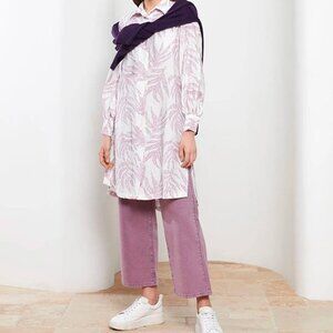 LCW Modest Long Sleeve Women's Tunic Patterned Size 44  EU / 12/14 USA